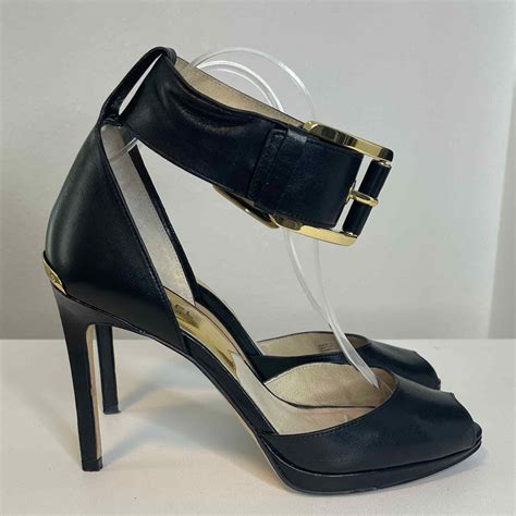 Michael Michael Kors Calder Ankle Strap Open Toe Leather 